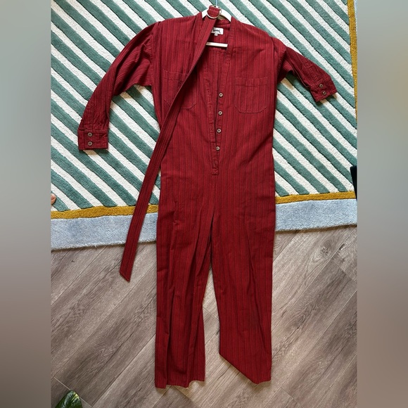 Heinui Sammo Jumpsuit - Vermilion Indigo Stripe - Picture 3 of 13